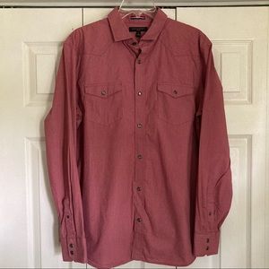 Banana Republic Red Slim Fit Button-Down - Large